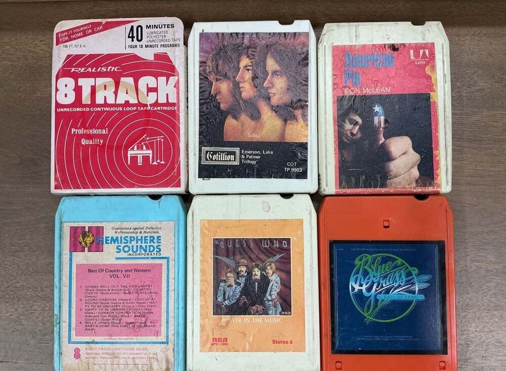 Vintage 8-Track Tape Collection - Lot of 6 Assorted Music